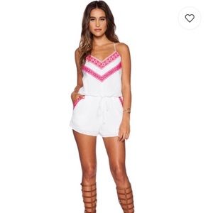 Saylor white and pink romper size S